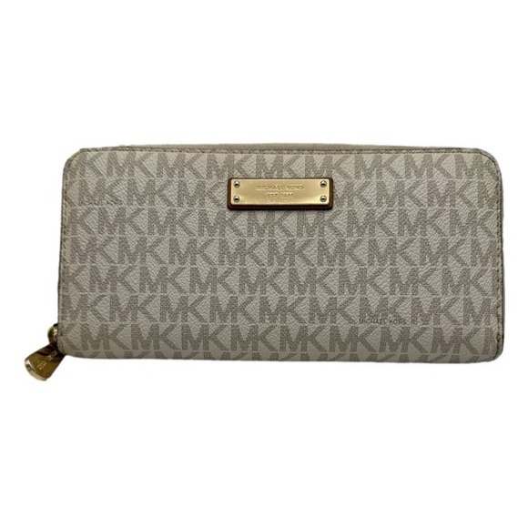 MICHAEL KORS Signature Jet Set Zip Around Wallet - Picture 1 of 9